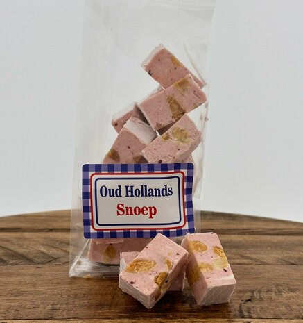 Aardbeien nougat blokjes 110 gram