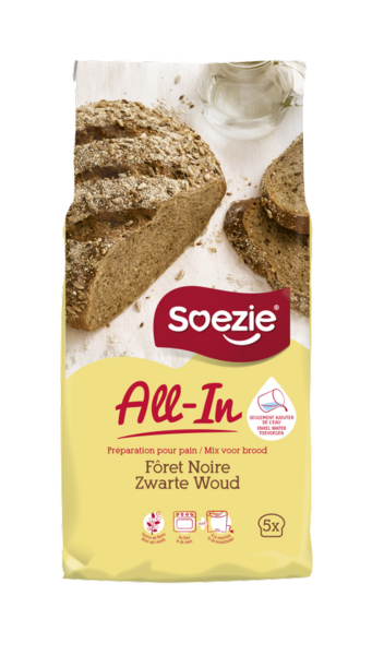 Zwart woudbrood All in 2.5 kg Soezie