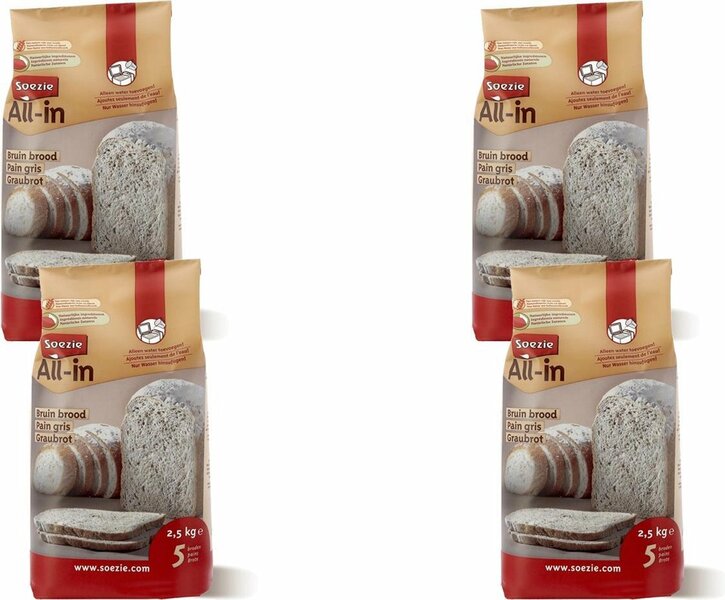 4x Bruin brood All in 2.5 kg Soezie