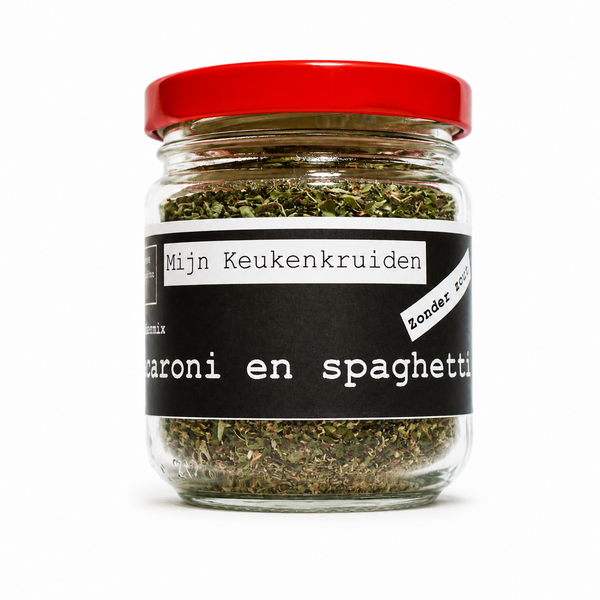 Kruidenmix voor spaghetti en macaroni { zonder zout&nbsp;&nbsp;Mijn keukenkruiden