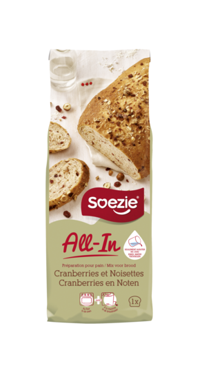 Cranberrynotenbrood All in 500 gr Soezie