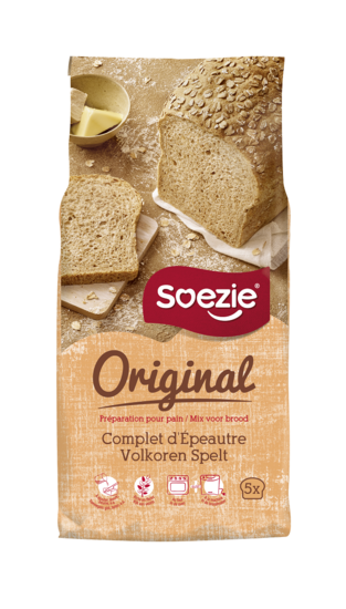 Speltbrood bruin (volkoren) Org. 2.5kg Soezie